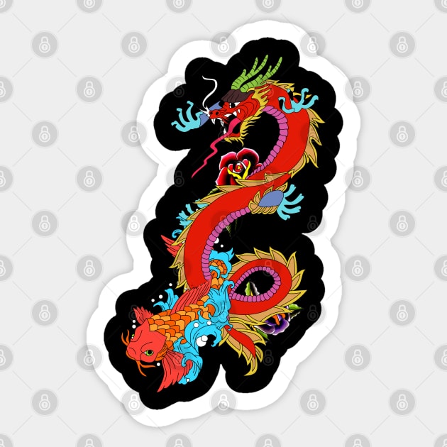 dragon Sticker by MARK ASHKENAZI